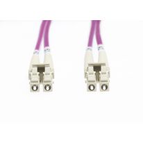 2m LC-LC OM4 Multimode Fibre Optic Patch Cable: Erika Violet