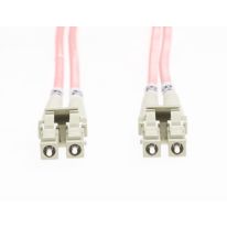 3m LC-LC OS1 / OS2 Singlemode Fibre Optic Cable: Salmon Pink