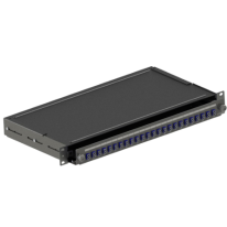 LEVITON - Optical Panel loaded with 24 LC Duplex Singlemode adapters - Black