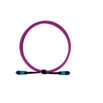 3m MPO-MPO 8F Multimode OM4 Fiber Optic Cable | Magenta