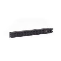 1RU 10 Way C13 10A Outlet Horizontal PDU Rack Mount Power Rail