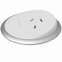 OE Elsafe: Pixel 1 x GPO with 800mm Lead and J Coupler - White/Silver