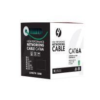 CAT6A U/UTP 23AWGx4P, PVC Jacket | 305m Roll Green