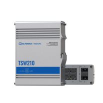 Teltonika | TSW210 | 10 Port Industrial Unmanaged Switch | Rear Panel with DIN Rail Holder ** PSU not included **