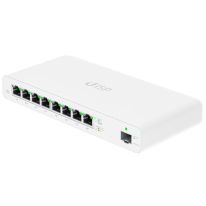 UISP Router | UISP-R | 8 Port GbE Ports w/ 27V Passive PoE, For MicroPoP Applications, 110W PoE Budget, Fanless