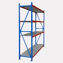 Metal Shelving 1.5m Long x 2m High x 0.5m Deep Bolted Set