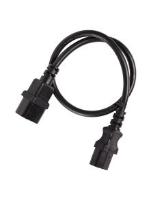 0.5m IEC C13 to C14 Extension Cable M-F | Black 