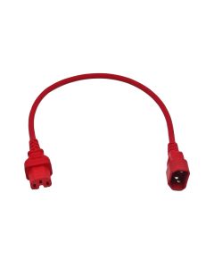 Red IEC C15 C14 Power Cable