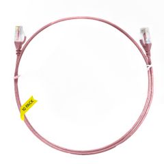 2.5m Cat 6 Ultra Thin LSZH Pack of 10 Ethernet Network Cable. Pink