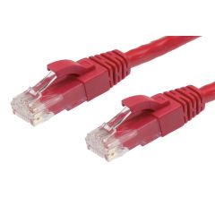 1m Cat 5E RJ45 - RJ45 Network Cable Red