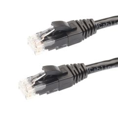0.5m Cat 5E RJ45 - RJ45 Network Cable Black1
