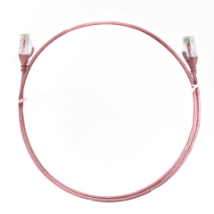0.25m Cat 6 RJ45-RJ45 Ultra Thin LSZH Network Cables Pink_1