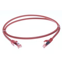 0.5m Cat 6A S/FTP LSZH RJ45-RJ45 Network Cable: Red