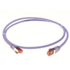 1.5m Cat 6A S/FTP LSZH RJ45-RJ45 Network Cable: Purple1