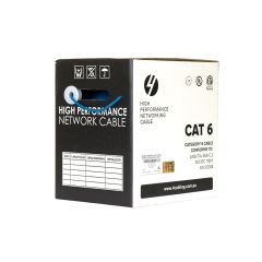 CAT6 Ethernet Cable Reel Box Solid Conductor | 305m Blue