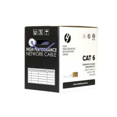 CAT6 Ethernet Cable Reel Box Solid Conductor | 305m Purple