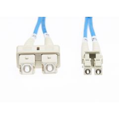 10m LC-SC OM4 Multimode Fibre Optic Cable: Blue