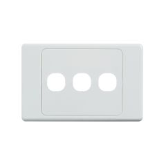 4C | Ultima 3 Gang Switch Cover Plate | White