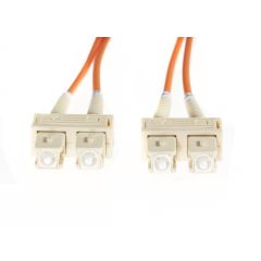 5m SC-SC OM1 Multimode Fibre Optic Cable: Orange
