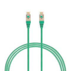 0.75m CAT6A RJ45 S/FTP THIN LSZH 30 AWG Network Cable | Green