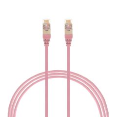 5m CAT6A RJ45 S/FTP THIN LSZH 30 AWG Network Cable | Pink