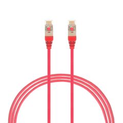 0.5m CAT6A RJ45 S/FTP THIN LSZH Network Cable | Red