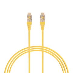 1m CAT6A RJ45 S/FTP THIN LSZH Network Cable | Yellow