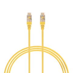 0.75m CAT6A RJ45 S/FTP THIN LSZH 30 AWG Network Cable | Yellow