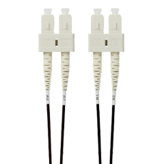 2m SC-SC OM4 Multimode Fibre Optic Patch Cable: Black
