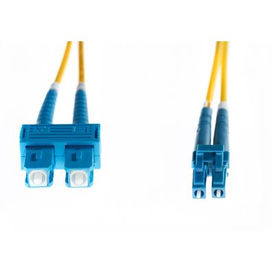 3m LC-SC OS2 Singlemode Fibre Optic Cable : Yellow