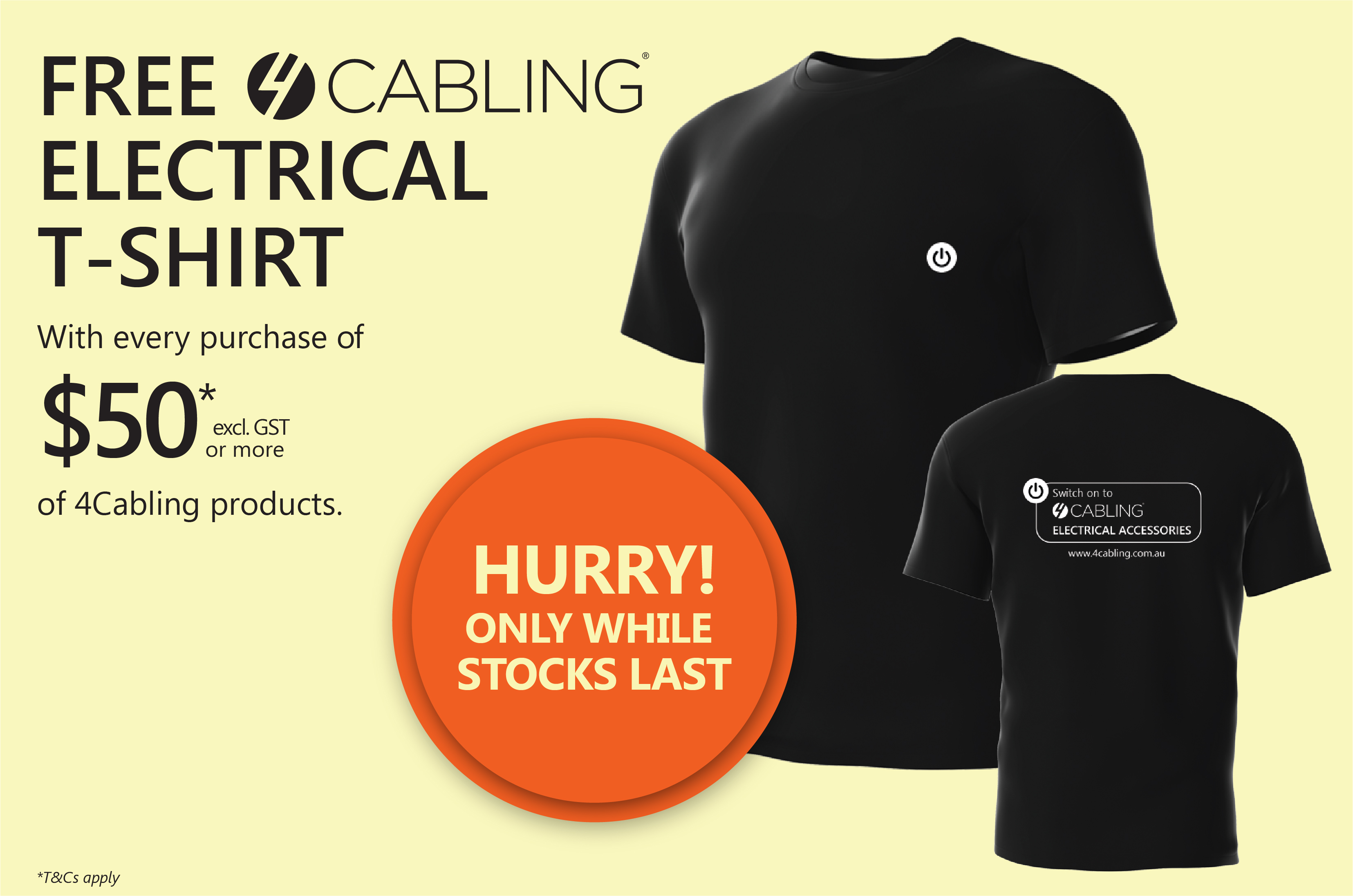4Cabling T-Shirt Giveaway Promotion